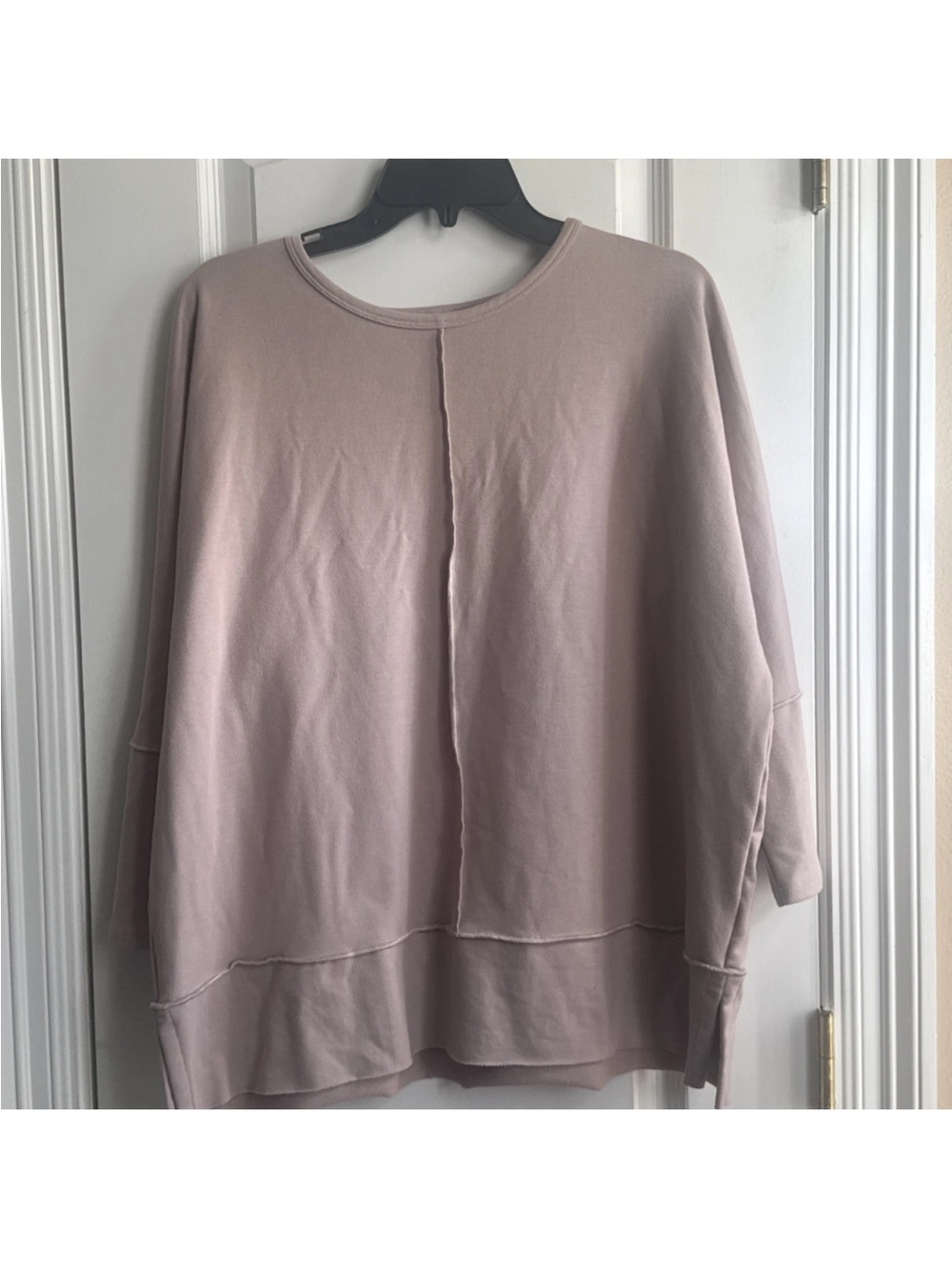 Spanx Relaxed Crewneck Top in Dusty Pink